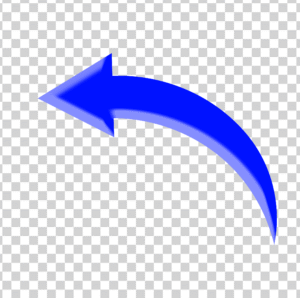 Blue Curved Arrow PNG, Left Direction Blue Arrow Transparent Clipart Free Download, Glossy Thick Arrow PNG, Curved Direction Arrow PNG