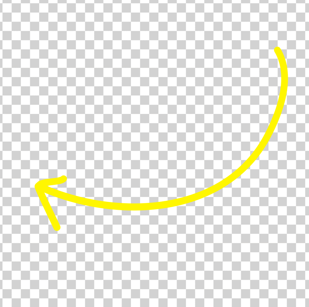 Curved Yellow Arrow PNG,Transparent Yellow Arrow Clipart Free Download, Highlight Doodle PNG, Upward Arrow PNG