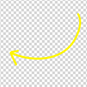 Curved Yellow Arrow PNG,Transparent Yellow Arrow Clipart Free Download, Highlight Doodle PNG, Upward Arrow PNG
