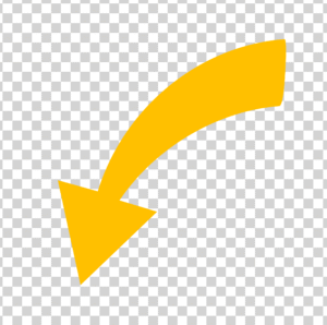 Curved Yellow Downward Arrow PNG, Yellow Vector Shape, Download yellow arrow png, transparent arrow png, Curved arrow png, arrow png icon