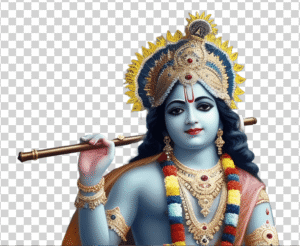Krishna with Flute PNG, Lord Krishna Art, Krishna Devotional PNG, Transparent Krishna