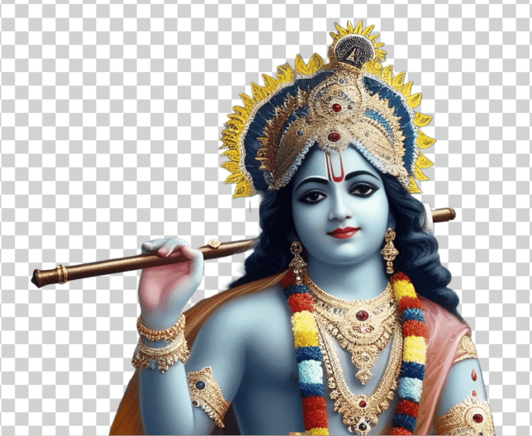 Krishna with Flute PNG, Lord Krishna Art, Krishna Devotional PNG, Transparent Krishna