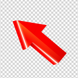 Red 3D Arrow PNG Transparent, 3d red arrow transparent png image, glossy red arrow png, download 3d red arrow png