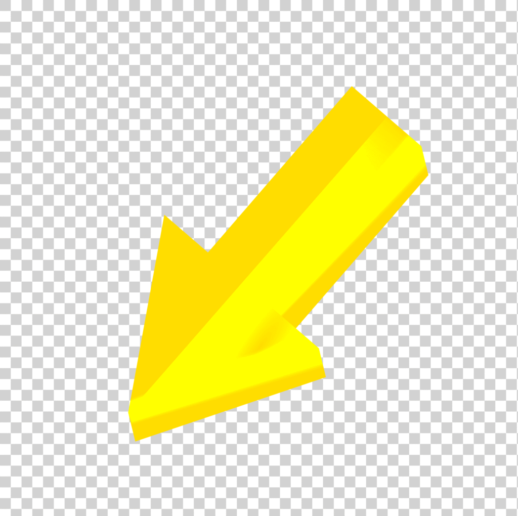 Yellow Down Arrow PNG, Yellow Arrow Transparent, Yellow Curved Arrow PNG, 3D Arrow PNG, Direction Arrow Clipart